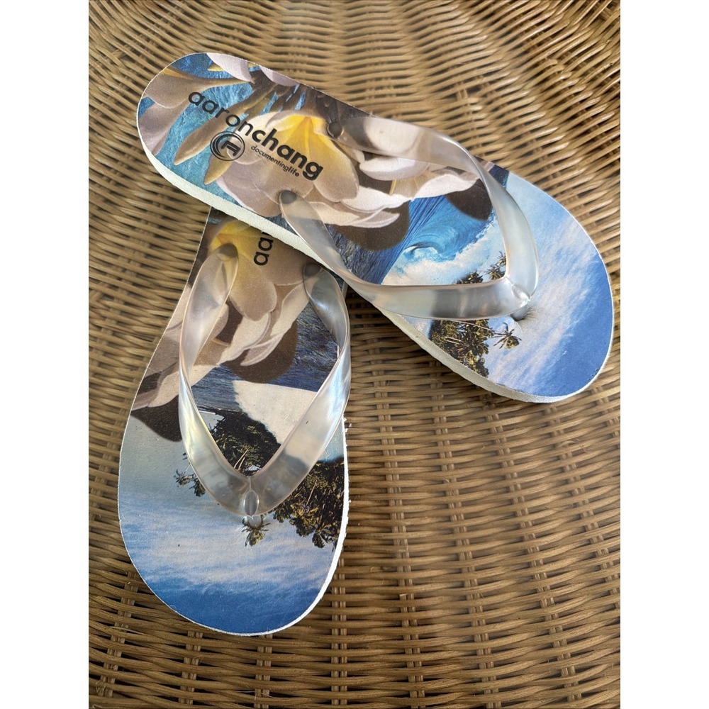 NEW Aaron Chang Vintage SUPER RARE FLIP FLOPS 1 of a kind 4 aaron chang lover 6